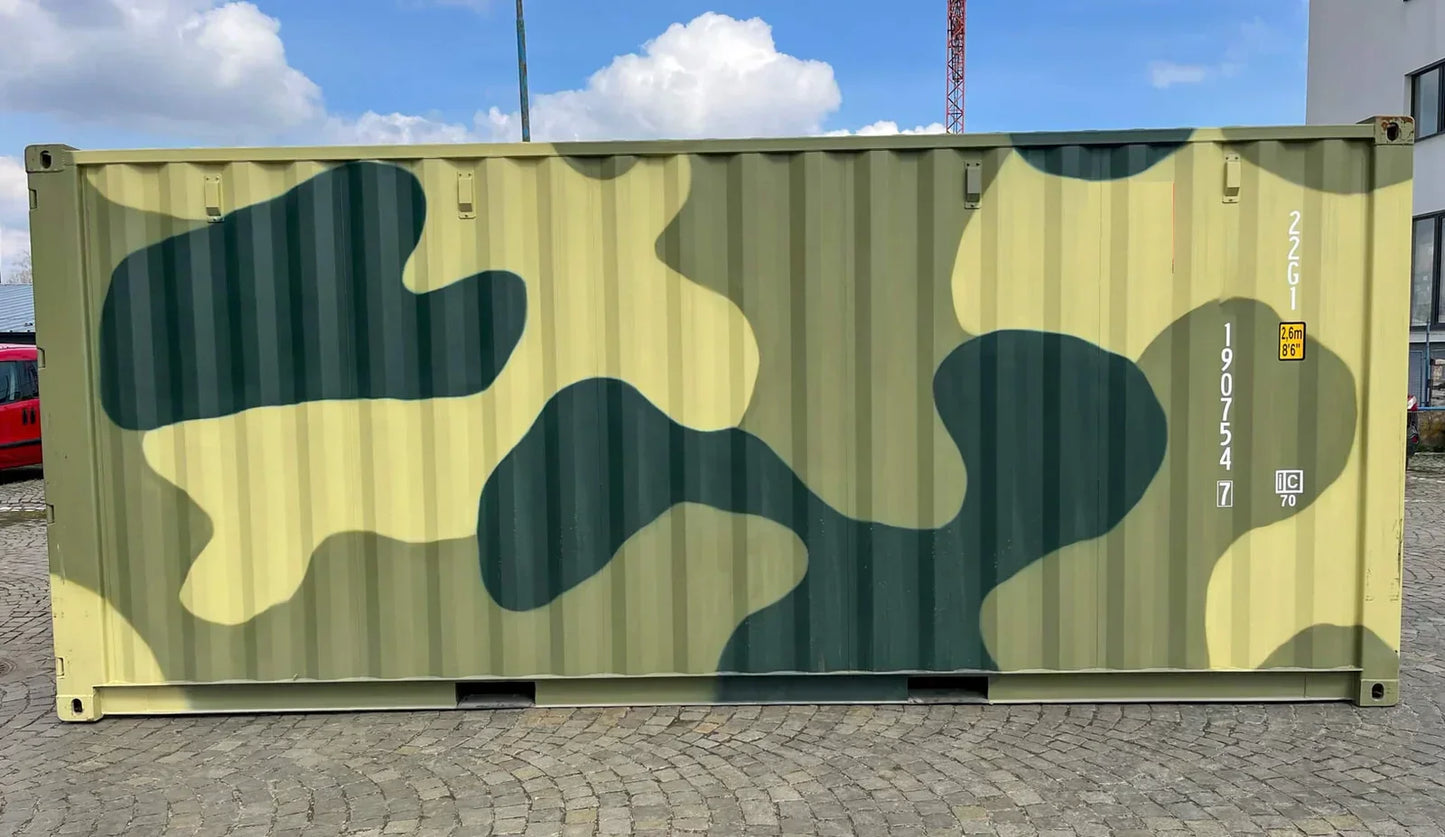 Contenedor Marítimo 20 pies – Diseño Camuflaje