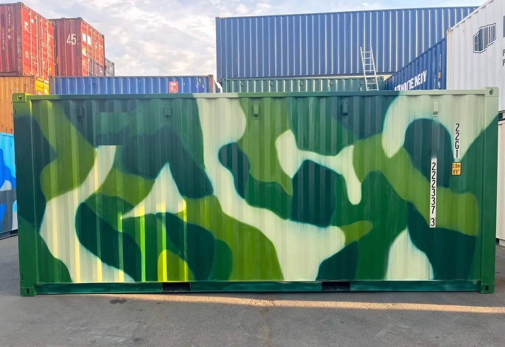 Contenedor Marítimo 20 pies – Diseño Camuflaje