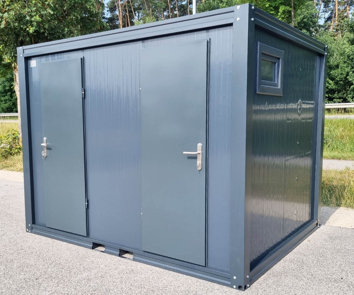 Contenedor de inodoro PREMIUM de 3 m - Cabina doble para hombre/mujer