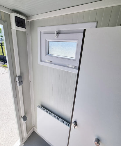 Contenedor de inodoro PREMIUM de 3 m - Cabina doble para hombre/mujer