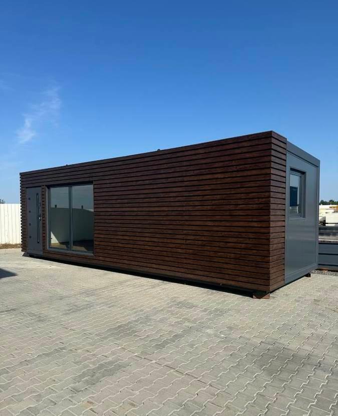 contenedor habitable con paneles sándwich de 12x3 metros