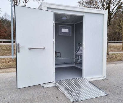 Aseo accesible - contenedor de WC con rampa - sin barreras