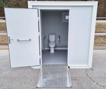 Aseo accesible - contenedor de WC con rampa - sin barreras